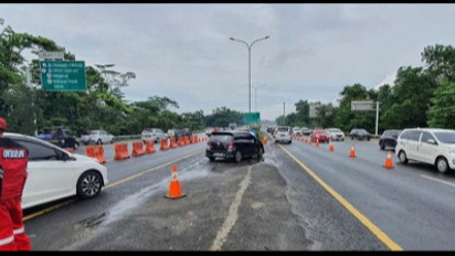 Urai Kepadatan, Jasamarga Metropolitan Tollroad Berlakukan Contraflow di Jalan Tol Jagorawi Arah Jakarta