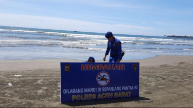 Libur Natal dan Tahun Baru, Sat Polairud Polres Aceh Barat Amankan Objek Wisata Pantai