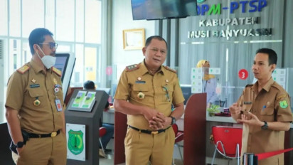 Hari Pertama Kerja Tahun 2023, Sekda Musi Banyuasin Sidak OPD