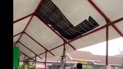 Viral Video Plafon di Bandara Ngurah Rai Bali Jebol Usai Diterjang Angin Kencang