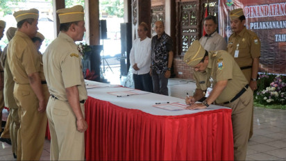 Tanda Tangani Pakta Integritas, Pemkab Semarang Genjot Pendapatan Daerah di Tahun 2023