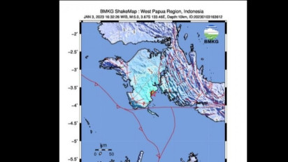 Kaimana Papua Diguncang Gempa 5 Magnitudo, Akibat Aktivitas Sesar Tarera-Aiduna