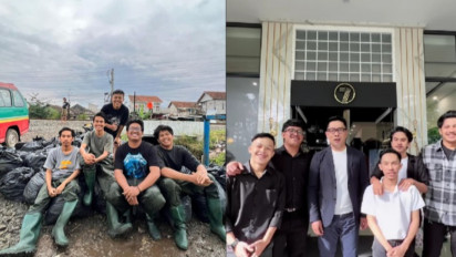 Ridwan Kamil Apresiasi 5 Pemuda yang Viral Bersihkan Sungai, Traktir Makan hingga Nyalon