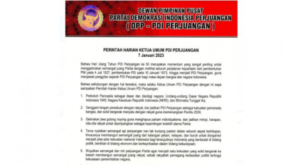 Megawati Soekarnoputri Keluarkan Surat Perintah Harian Kepada Kader PDIP se-Indonesia