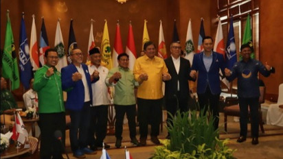 Berita Foto - Momen Hangat Pertemuan 8 Ketum Partai Politik