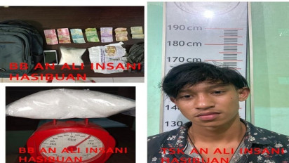 Detik-detik Polisi Tangkap Kurir Berusia 16 Tahun Asal Aceh Bawa Sabu-sabu  500 Gram di Brandan Barat Langkat
