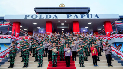 Panglima TNI dan Kepala Staf Resmikan Polda Papua Baru, Kapolri: Wujud Sinergitas Makin Kokoh