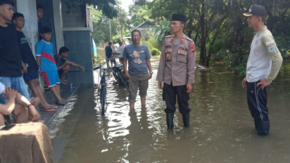 Dua Sungai Meluap, Puluhan Rumah Warga Dua Kecamatan di Kabupaten Brebes Terendam Banjir
