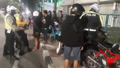 Makin Marak dan Meresahkan, Aparat Polresta Sidoarjo Gelar Razia Balap Liar Puluhan Motor Tanpa Dokumen Diamankan