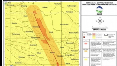 BMKG Terbitkan Peta Bahaya Gempa Cianjur, Masyarakat Tak Boleh Berada di Wilayah Ini