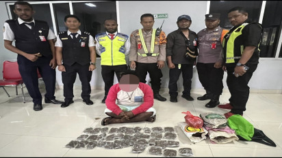 Polisi Amankan Seorang Pemuda Bawa 3,8 Kg Ganja di Bandar Udara Internasional Sentani Jayapura