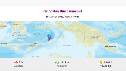 BREAKING NEWS!  Gempa Magnitudo 7,9 Guncang Maluku dan Sulawesi Tenggara, Berpotensi Tsunami