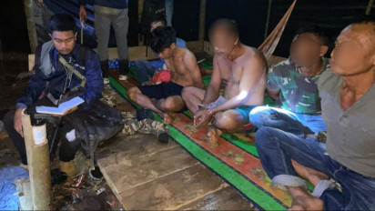 Tambang Emas Ilegal Digrebek, 4 Orang Dibekuk Polres Nagan Raya