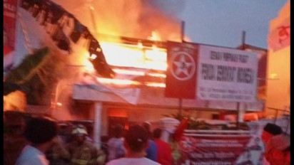 Kantor DPP Pemuda Demokrat Indonesia di Cempaka Putih Terbakar Hebat, 15 Damkar Diterjunkan