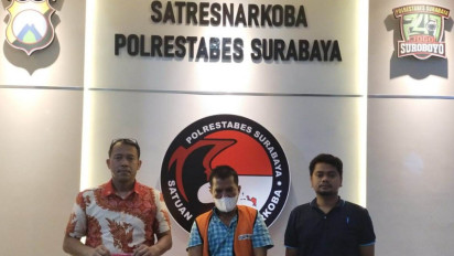 Nyambi Edarkan Sabu, Seorang Tukang Becak di Surabaya Disergap Polisi