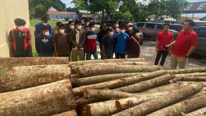 Tebang Pohon Tanpa Izin di Sabuk Hijau Waduk Jatibarang Semarang, Belasan Orang Diamankan