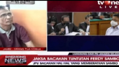 Ayah Brigadir J Kecewa Ferdy Sambo Dituntut Seumur Hidup