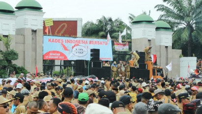 Begini Situasi saat Kades di Indonesia Unjuk Rasa Minta Perpanjangan Jabatan