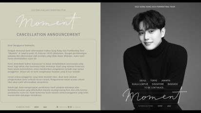 Gagal Ketemu Mas Kupu-kupu, Song Kang Batal Gelar Fan Meeting di Indonesia