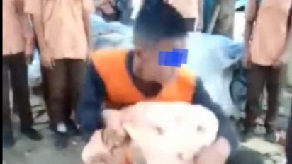 Viral! Video Duel Pelajar SMP di Kota Kisaran Asahan Disaksikan Teman-temannya