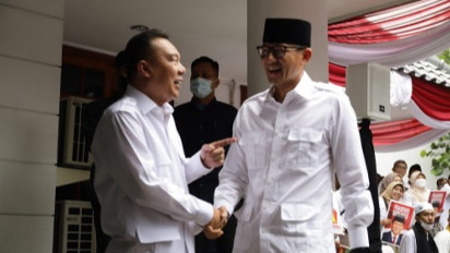 Sandiaga Uno Hadir di Peresmian Sekber Gerindra-PKB, Langsung Disambut Dasco