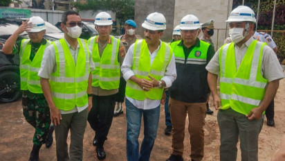 Akan Dikunjungi Jokowi, Pembangunan Sodetan Kali Ciliwung Ditinjau Heru Budi