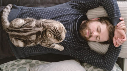 4 Alasan Mengapa Seekor Kucing Sangat Senang Sekali Berbaring dan Tidur di Atas Tubuh Pemiliknya