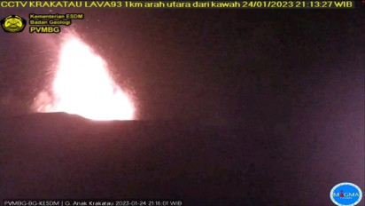 Gunung Anak Krakatau 3 Kali Erupsi Hari ini, Muntahkan Kolom Abu 300 Meter ke Arah Timur