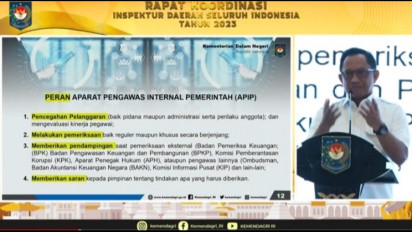 Mendagri Tito Minta APIP Kawal Belanja Pemda: Supaya Tidak Ada Kebocoran