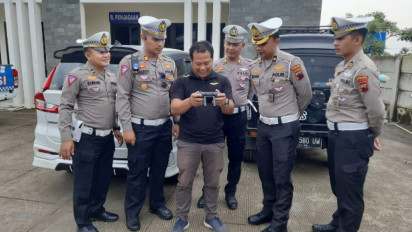 Polda Jateng dan Polres Boyolali Lakukan Sosialisasi Tilang ETLE Drone di Exit Tol Mojosongo
