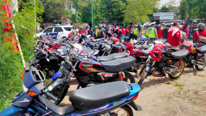 Ratusan Pengendara Sepeda Motor Berknalpot Brong Terjaring Razia Polresta Yogyakarta