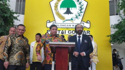 Airlangga Hartarto dan Surya Paloh Bertemu, Beda Pilihan Tapi...