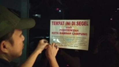 Tempat Hiburan Malam Berkedok Kafe, Pemkot Bandar Lampung Segel Cafe and Resto Angel’s Wing