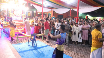 Perayaan Maha Puja Thaipusam ke-143 di Binjai Diwarnai Atraksi Barongsai dan Reog