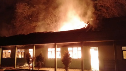 Gedung Sekolah Dasar di Musi Banyuasin Terbakar