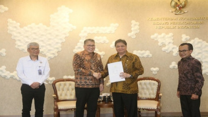 Pertumbuhan Ekonomi Tahun 2022 Meningkat, Airlangga Hartarto Diapresiasi BPK RI