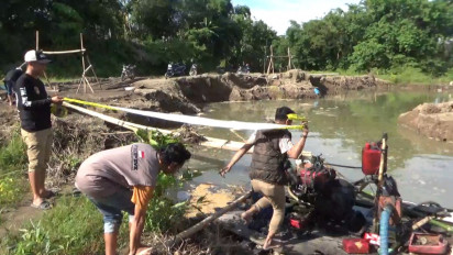 Penambang Galian C di Gowa Diobok-obok Polres Gowa, Pekerja Lari Kocar-kacir saat Digerebek Polisi