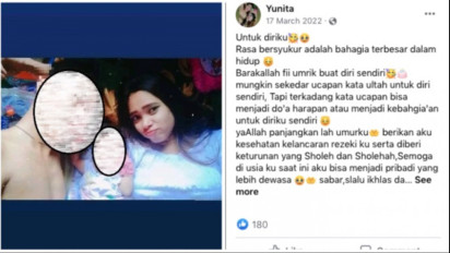 Ibu Muda Jambi Tulis Status di Facebook, Dia Ucapkan Terima Kasih kepada Suami, Keluarga, dan Berharap Hidup Bahagia