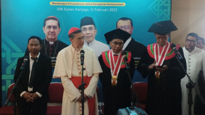 Pertama Kali, Kardinal Vatikan Terima Gelar DHC dari Kampus Islam di Indonesia
