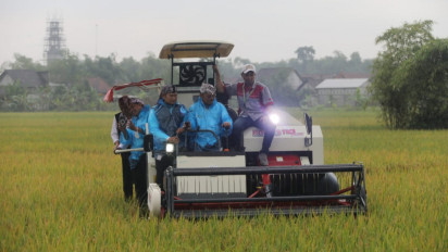 Panen Raya Padi di Lamongan Capai 7,3 Ton Perhektar