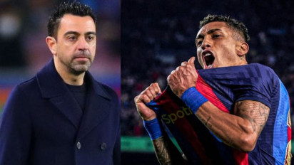 Viral Raphinha Ngamuk ke Xavi: Bangku Pemain Ditendang, Jordi Alba sampai Panik