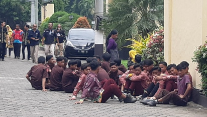 Ketahuan Hendak Tawuran, Puluhan Pelajar SMK Diamankan Polres Probolinggo Kota