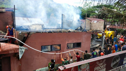 Ditinggal Pemiliknya, 2 Unit Rumah di Perkebunan Bukit Lawang Ludes Dilalap Api