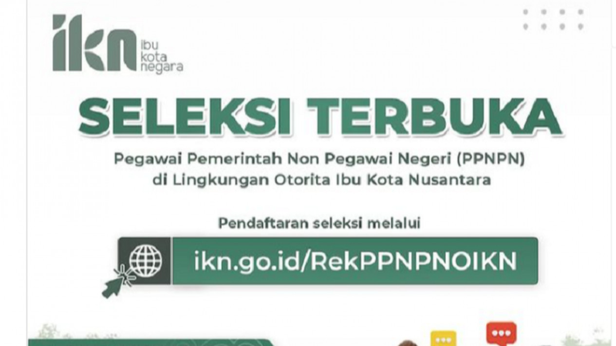 Lowongan Kerja PPNPN 2023 di Ibu Kota Negara, Pegawai Pemerintah Non Pegawai Negeri, Cek Syarat Pendaftaran di Sini
            - galeri foto