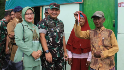 Kodim 1607/Sumbawa Rehab 3 Rumah Warga dalam Program Rehab RTLH 