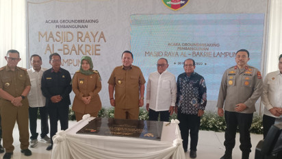 Bakrie Untuk Negeri Bangun Masjid Raya Al-Bakrie di Kota Bandar Lampung, Target 2024 Rampung