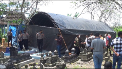 Untuk Keperluan Autopsi, Polisi Bongkar Makam Suami Instruktur Senam di Ngawi Diduga Jadi Korban Pembunuhan