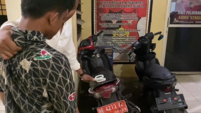 Pelajar SMA di Tanggamus Lampung Curi Motor Gunakan Kendaraan Pelat Merah