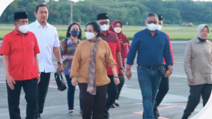 Megawati Hadir ke Muktamar Pemuda Muhammadiyah ke-XVIII di Balikpapan, Didampingi Sekjen PDIP hingga Mensos Risma