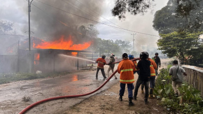 Dipicu Isu Penculikan Anak, Berujung Pembakaran Ruko di Jayawijaya